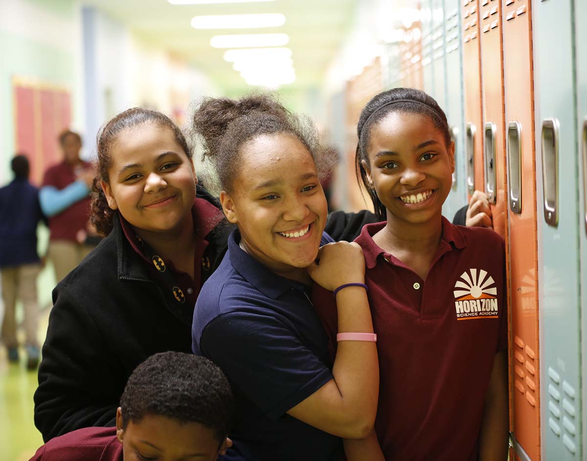 Horizon Science Academy Toledo Students in a science fair.